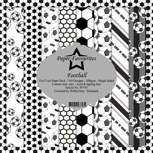 Paper Favourites Football 3x8 design 15x15cm 200g